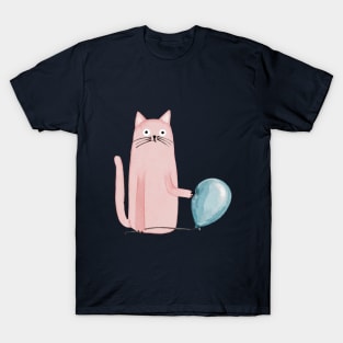 Funny cat with a balloon T-Shirt